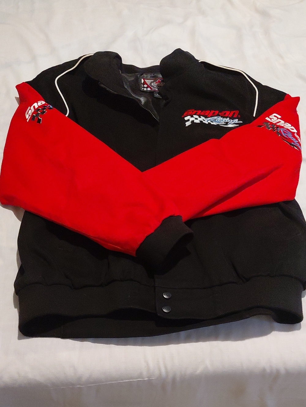 Mens Lg. Snap-on Racing Black and Red Jacket NWOT
